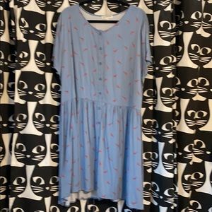 Junkfood David Bowie lightning bolt blue dress 2x